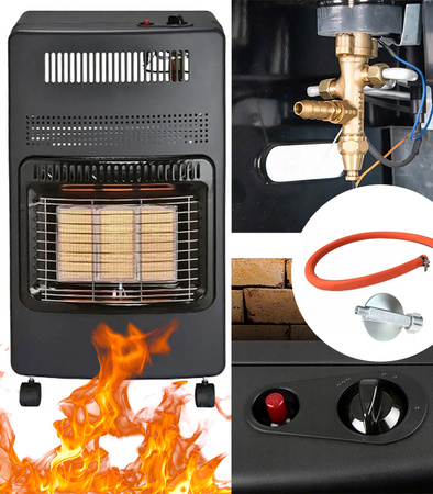 PIECYK GAZOWY PRZENOŚNY GRZEJNIK OGRZEWACZ WYSOKA MOC GRZANIA WYDAJNY EKONOMICZNY NA GAZ BUTLĘ REDUKTOR WĄŻ DO DOMU WARSZTATU