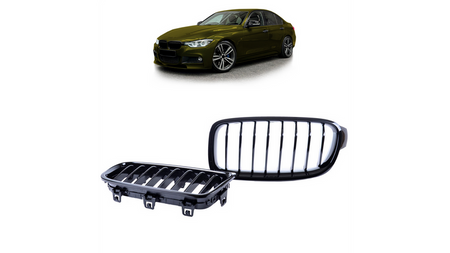 Grill sportowy pojedyncze żeberka Gloss Black BMW 3 F30 F31 2011-2019