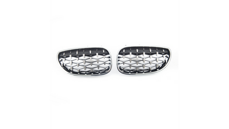 Grill sportowy Gloss Black & Chrome BMW 5 E60 E61 2003-2010