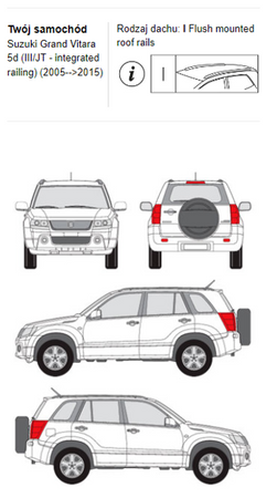 Bagażnik dachowy CRUZ AIRO FUSE Suzuki Grand Vitara III