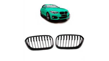 Grill sportowy pojedyncze żeberka Gloss Black BMW 1 F20 F21 Facelift 2015-2019