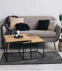 STOLIK KAWOWY 2-CZĘŚCIOWY ZESTAW KWADRATOWYCH STOLIKÓW LOFT INDUSTRIAL
