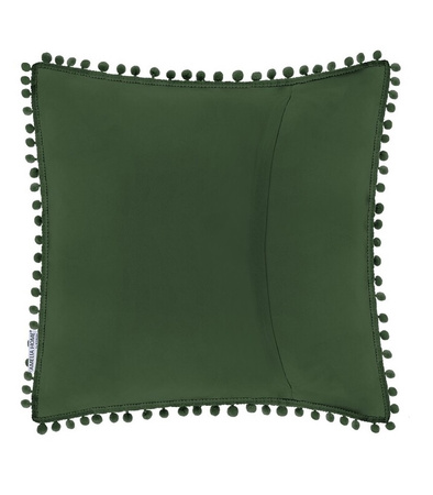POSZEWKA DEKORACYJNA 2 SZT POKROWIEC OZDOBNY 45 X 45 CM TŁOCZONE WZORY I POMPONY