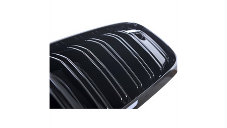Grill sportowy podwójne żeberka Gloss Black Camera BMW X5 F15 F85 X6 F16 F86 2013-2018