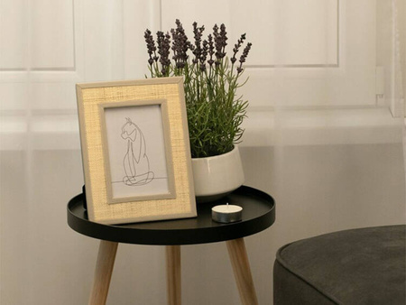 RAMKA NA ZDJĘCIE 19 X 24 FOTOGRAFIĘ OZDOBA PLECIONA BOHO REGULOWANA DO POKOJU