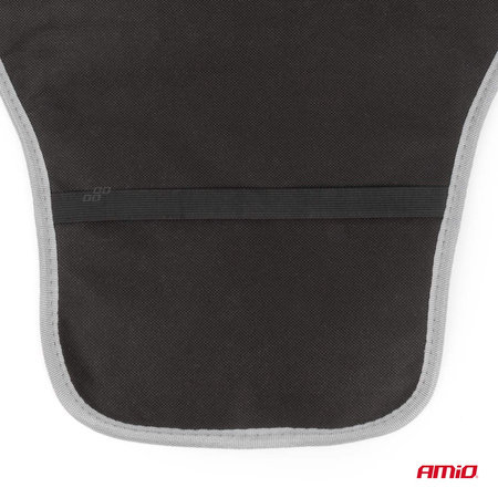 Mata na siedzenie fotel koralikowa szara koraliki do samochodu 45x120cm CSM-17 AMIO-04430
