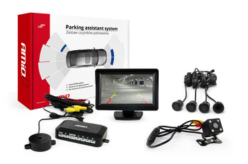 Zestaw czujników parkowania TFT01 4,3" z kamerą HD-315-LED 4 sensory czarne "GOLD"