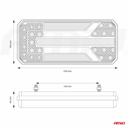 Lampa tylna zespolona LED RCL-01-R dynamiczna prawa AMIO-02473