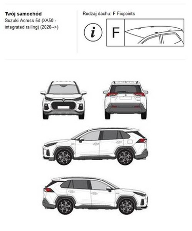 Bagażnik dachowy CRUZ AIRO FIX DARK Suzuki Across 2020