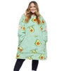 BLUZOKOC AWOKADO PONCZO BLUZA Z KAPTUREM KIESZEŃ KANGUR POLAR OVERSIZE 100% POLIESTER DLA MŁODZIEŻY DOROSŁYCH