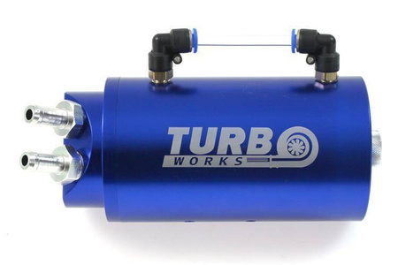 Oil catch tank 0.7L 10mm TurboWorks Blue