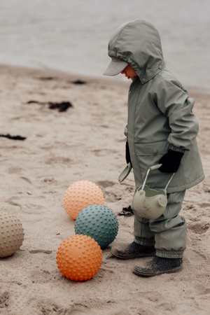 Duża piłka sensoryczna Find that Hippo 20 cm - Piaskowa