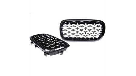 Grill sportowy Gloss Black & Chrome BMW X5 F15 F85 X6 F16 F86 2013-2018