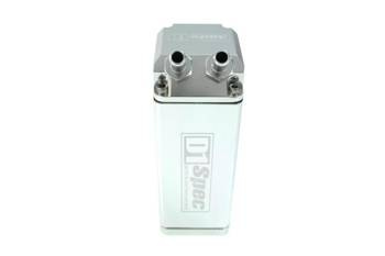 Oil catch tank 0.9L 9mm D1Spec Silver Square