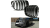Grill sportowy podwójne żeberka Gloss Black  BMW 1 (E81, E87) Hatchback 1 (E88) Cabrio 1 (E82) Coupe Facelift 2007-2011