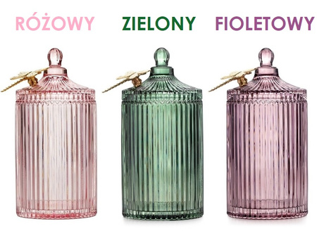 ORGANIZER NA BIŻUTERIĘ KOSMETYKI DROBIAZGI 10.5 x 20 CM SZKLANY POJEMNIK Z POKRYWKĄ I OZDOBNĄ WAŻKĄ