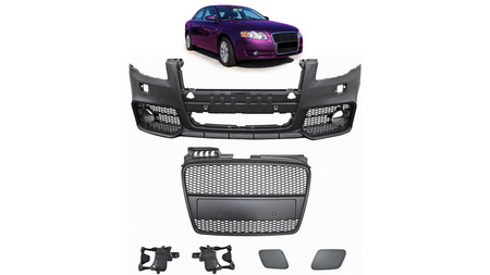 Przedni zderzak sport zestaw z grillem AUDI A4 B7 2005-2008