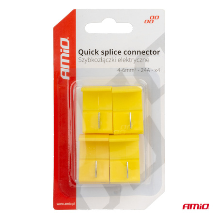 Szybkozłączki elektryczne 04-6mm2 24A 4 szt. blister AMIO-02342