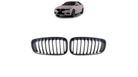 Grill sportowy pojedyncze żeberka Matt Black  BMW 3 (F34) Gran Turismo 2013-2020