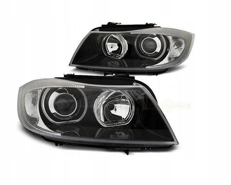 Lampy BMW E90 E91 05-11 ringi led black H7/H7 DEPO