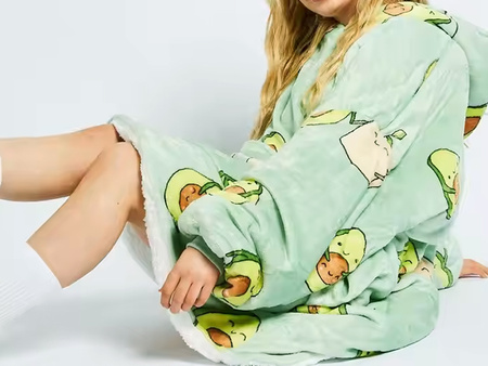 BLUZOKOC AWOKADO PONCZO BLUZA Z KAPTUREM KIESZEŃ KANGUR POLAR OVERSIZE 100% POLIESTER DLA MŁODZIEŻY DOROSŁYCH