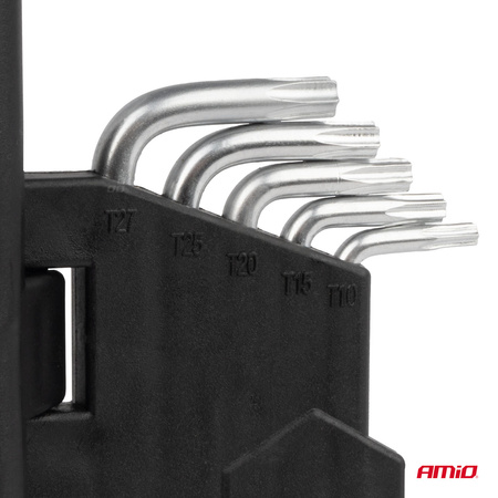 Klucze TORX długie 230 mm 9 szt. TKL AMIO-01039