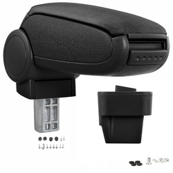 Podłokietnik OPEL ASTRA H 04 - 10 czarna skóra