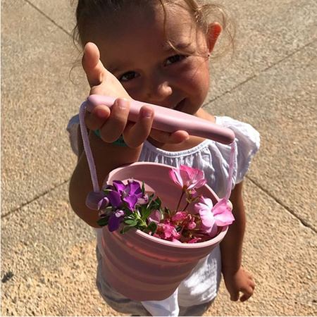 Silikonowe Wiaderko z łopatką Scrunch - Błękitny