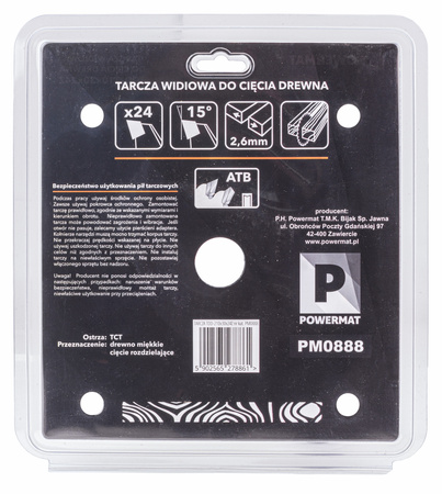 Tarcza widiowa do drewna 210x30 24z TDD-210x30x24Z