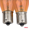 Żarówki halogenowe PY21W BAU15S 12V POMARAŃCZOWE 2szt. blister AMIO-03352
