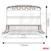Lampa ostrzegawcza błyskowa kogut LED W29M 12V 24V AMIO-04110