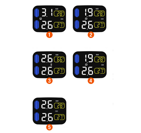 TPMS Czujnik ciśnienia i temperatury Motocykl bezprzewodowy
