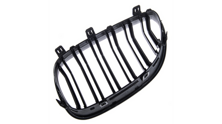 Grill sportowy podwójne żeberka Matt Black  BMW 5 (E60) Sedan (E61) Touring 2003-2010