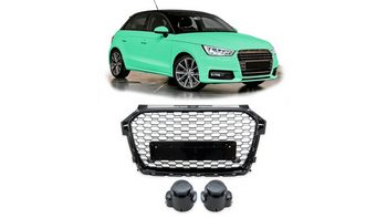 Grill sportowy Gloss Black  AUDI A1 (8X) Sportback Hatchback Facelift 2015-2019
