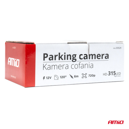 Kamera cofania parkowania HD-315 LED 12V 720p AMIO-03529