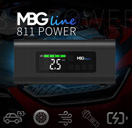 Jump Starter Booster 54,76Wh PD30W Kompresor Samochodowy Dmuchawa Powerbank