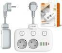 Listwa zasilająca z 2 gniazdami AC, 3x USB, USB-C, LDNIO SE2435, 2500W (biała)