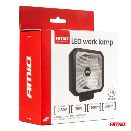 Lampa robocza halogen szperacz LED 30W COMBO 12V 24V AMIO-04395