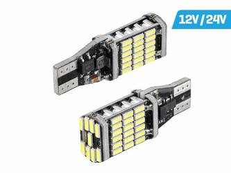 Żarówka VISION W16W (T15) 12/24V 45x 4014 SMD LED, nonpolar, CANBUS, biała, 2 szt.