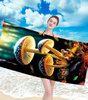 RĘCZNIK PLAŻOWY KĄPIELOWY 100 X 180 CM MIKROFIBRA DUŻY SZYBKOSCHNĄCY MIĘKKI KOLOROWY