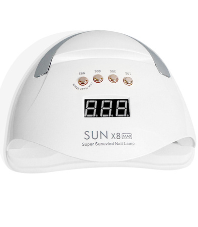 LAMPA UV LED X8 DO UTWARDZANIA ŻELU HYBRYDY PROJESJONALNA 10 S 30 S 60 S 99 S UCHWYT DO PRZENOSZENIA MIEJSCE NA TELEFON MOCNA DO DOMU SALONU