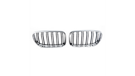 Grill sportowy podwójne żeberka Chrome & Black BMW 3 E90 E91 Facelift 2008-2011