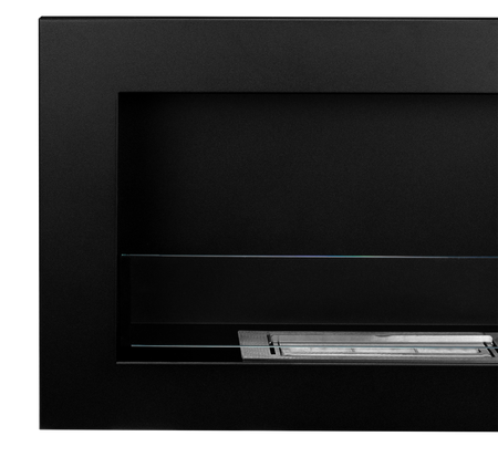 Biokominek 650x400 Slim Czarny z szybą