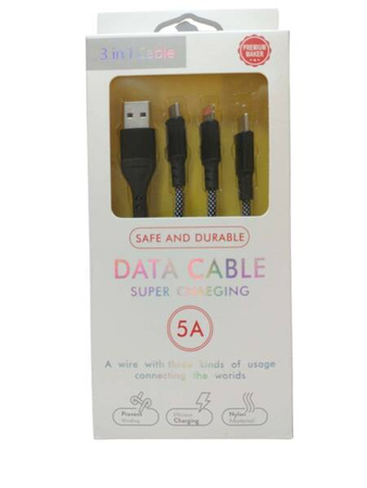 Kabel szybkiego ładowania/ android auto/ apple car z portami ładowania USB C/ micro USB