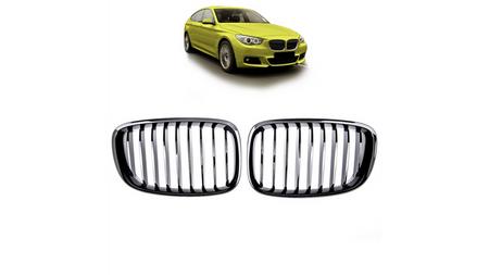 Grill sportowy pojedyncze żeberka Gloss Black BMW 5 F07 2013-2017