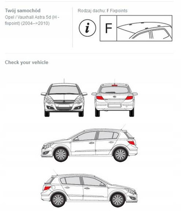 Bagażnik dachowy Cruz Airo Fuse Opel Astra H DARK