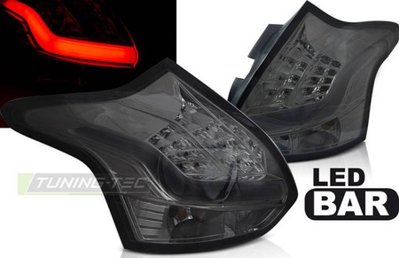 Lampy tylne Ford Focus 3 11-10.14 Hatchback smoke led bar