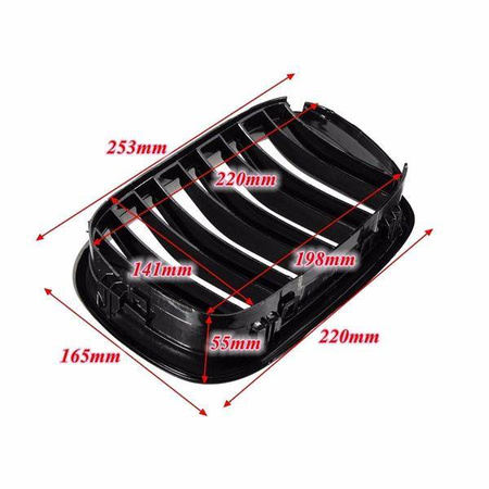 GRILL ( NERKI) BMW E39 96-03 CZARNY POŁYSK