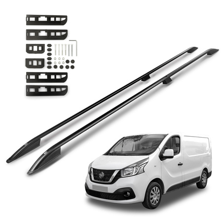 Relingi dachowe Nissan NV300 I X82 L2 | LWB 2016-2021 Czarny LONG