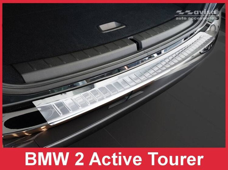 Nakładka na zderzak tylny do BMW serii 2 ACTIVE TOURER (Stal)